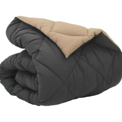 vidaXL Winter Dekbed Antraciet en Taupe 135 x 200 cm Microfiber