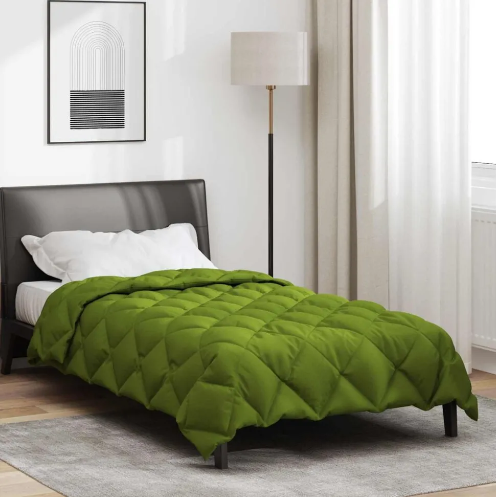 vidaXL Winter Dekbed Groen 135 x 200 cm Microfiber