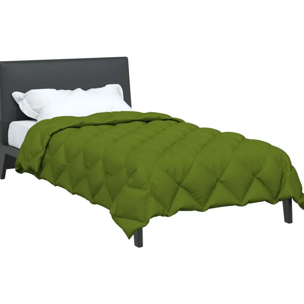 vidaXL Winter Dekbed Groen 135 x 200 cm Microfiber