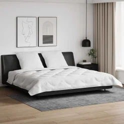 vidaXL Winter Dekbed met kussen 3 pcs Wit Microvezel