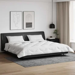 vidaXL Winter Dekbed met kussen 3 pcs Wit Microvezel