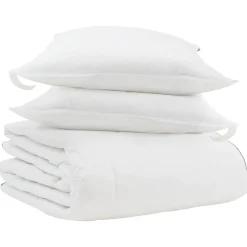 vidaXL Winter Dekbed met kussen 3 pcs Wit Donsveertjes