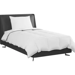vidaXL Winter Dekbed met kussen 2 pcs Wit Donsveertjes