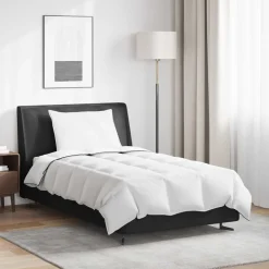 vidaXL Winter Dekbed met kussen 2 pcs Wit Donsveertjes