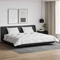 vidaXL Winter Dekbed met kussen 3 pcs Wit Microvezel