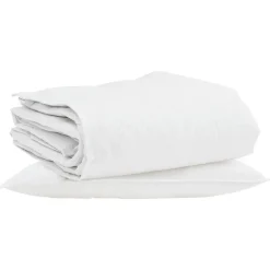 vidaXL Winter Dekbed met kussen 2 pcs Wit Donsveertjes