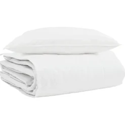 vidaXL Winter Dekbed met kussen 2 pcs Wit Donsveertjes