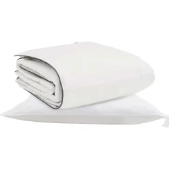 vidaXL Winter Dekbed met kussen 2 pcs Wit Donsveertjes