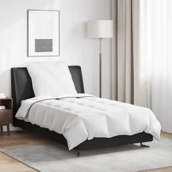 vidaXL Winter Dekbed met kussen 2 pcs Wit Donsveertjes