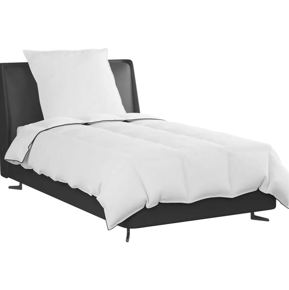 vidaXL Winter Dekbed met kussen 2 pcs Wit Donsveertjes