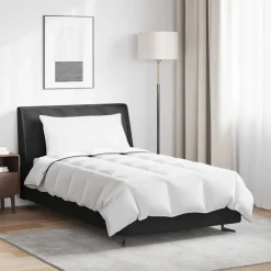 vidaXL Winter Dekbed met kussen 2 pcs Wit Donsveertjes