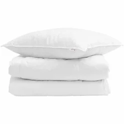 vidaXL Winter Dekbed met kussen 2 pcs Wit Donsveertjes