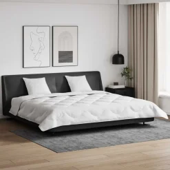 vidaXL Winter Dekbed met kussen 3 pcs Wit Microvezel