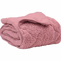vidaXL Winter Dekbed Roze 220 x 240 cm Microfiber en Teddy fleece