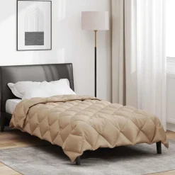 vidaXL Winter Dekbed Taupe 135 x 200 cm Microfiber