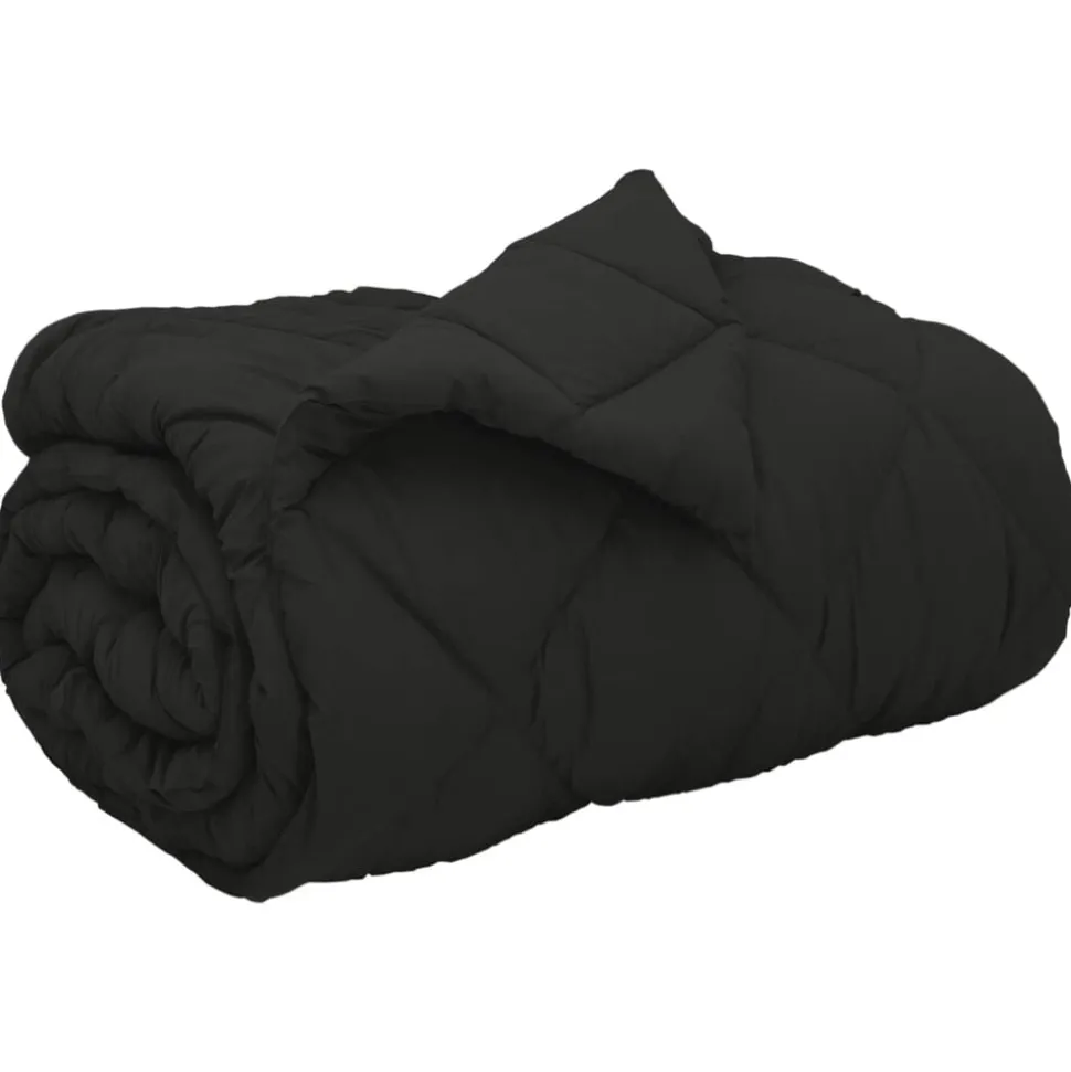 vidaXL Winter Dekbed Zwart 135 x 200 cm Microfiber