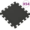vidaXL 54x Vloermatten 4,86 ㎡ EVA-schuim zwart