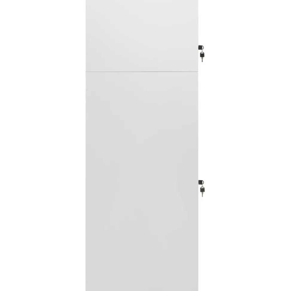 vidaXL Zadelkast 53x53x140 cm staal lichtgrijs