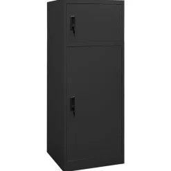 vidaXL Zadelkast 53x53x140 cm staal antracietkleurig