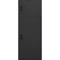 vidaXL Zadelkast 53x53x140 cm staal antracietkleurig