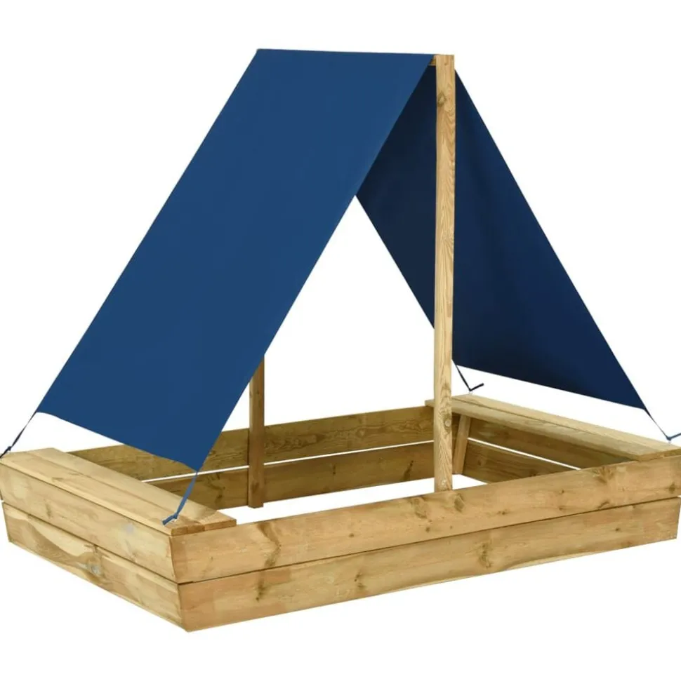 vidaXL Zandbak met dak 160x100x133 cm geïmpregneerd grenenhout