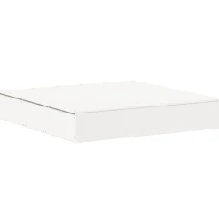 vidaXL Zandbak met deksel 111x111x19,5 cm massief grenenhout wit