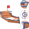 vidaXL Zandbak piratenschip 190x94,5x101 cm vurenhout