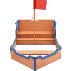vidaXL Zandbak piratenschip 190x94,5x101 cm vurenhout
