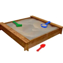 vidaXL Zandbak vierkant hout