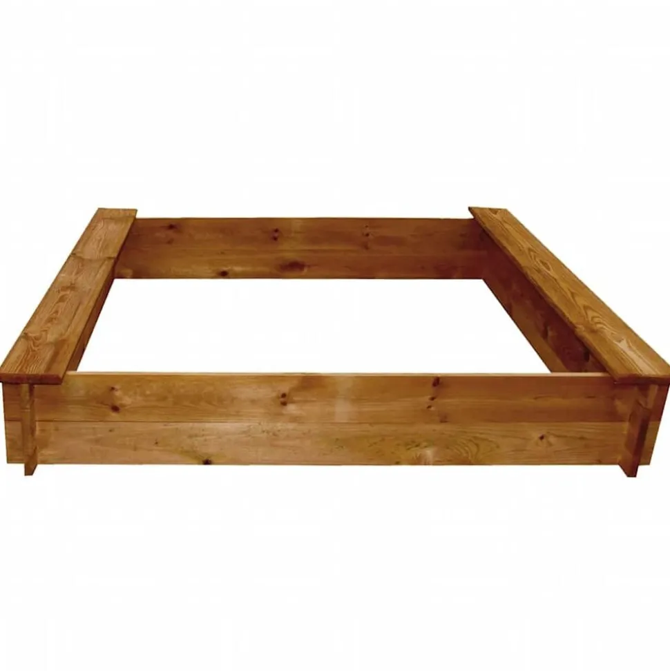vidaXL Zandbak vierkant hout