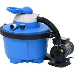 vidaXL Zandfilterpomp 200 W 25 L 385x620x432 mm blauw en zwart