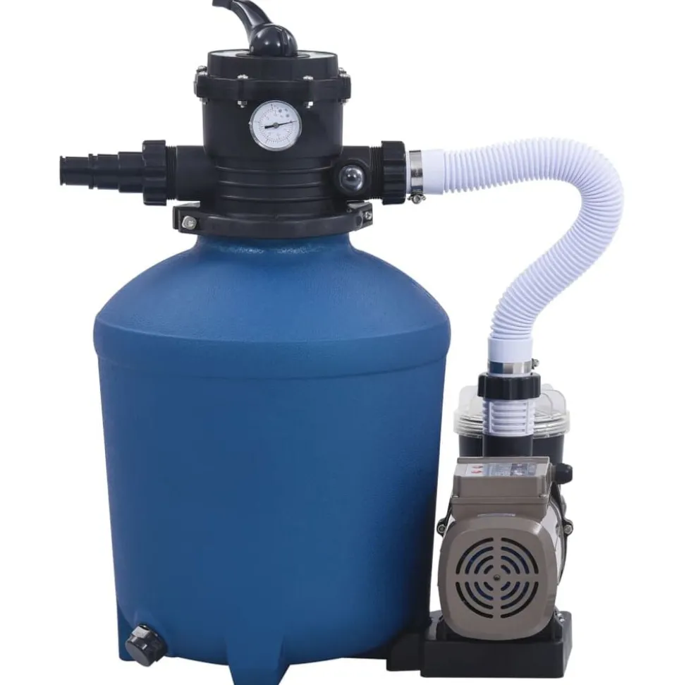 vidaXL Zandfilterpomp met timer 530 W 10980 L/u