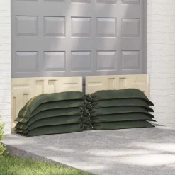 vidaXL Zandzakken 10 pcs Donkergroen 100 x 25 cm HDPE