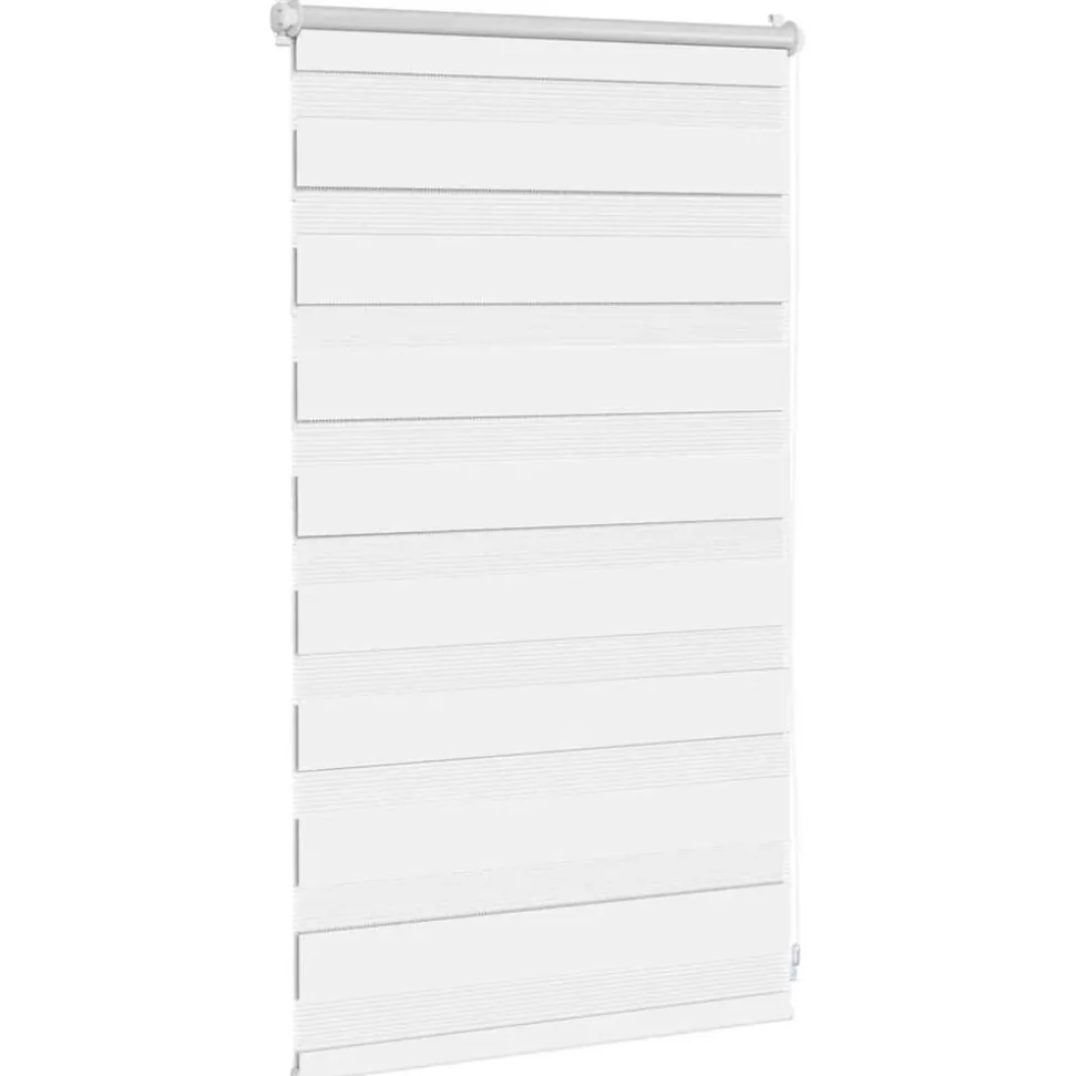 vidaXL Zebra rolgordijn 50,9 x 100 cm stofbreedte 46,7 cm wit