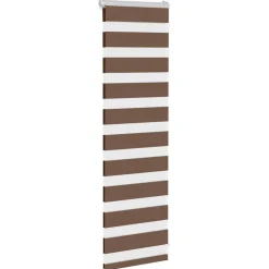 vidaXL Zebra rolgordijn 40x100 cm stofbreedte 35,9 cm polyester bruin