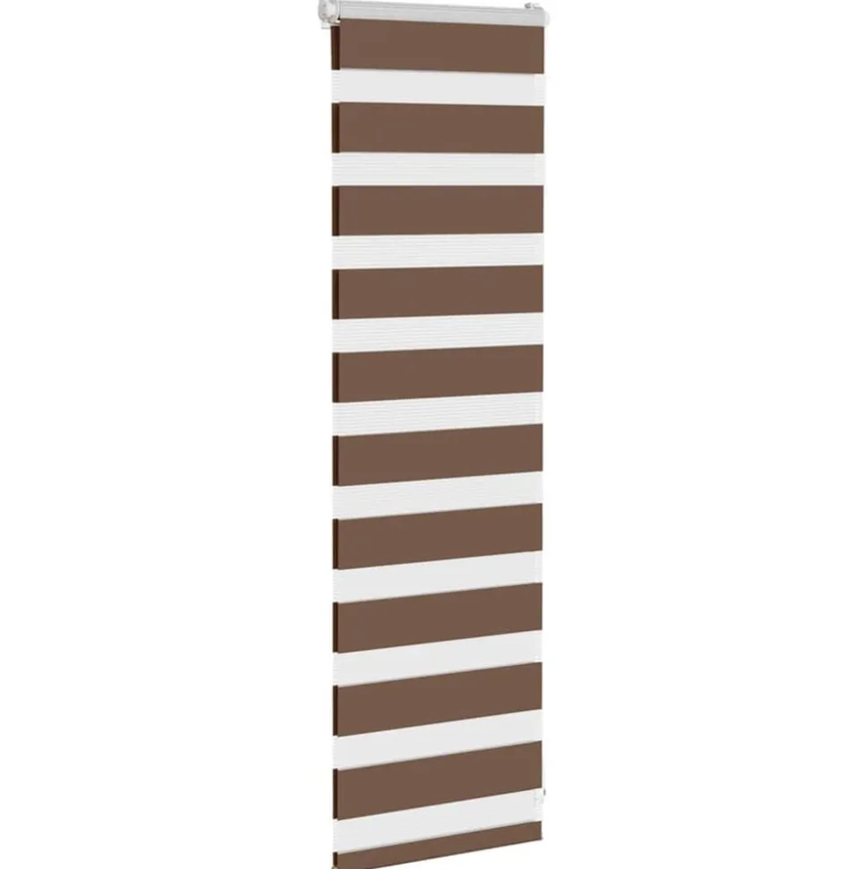 vidaXL Zebra rolgordijn 40x100 cm stofbreedte 35,9 cm polyester bruin