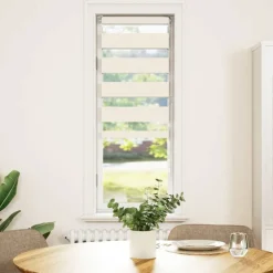 vidaXL Zebra rolgordijn 40x100 cm stofbreedte 35,9 cm marmerbeige