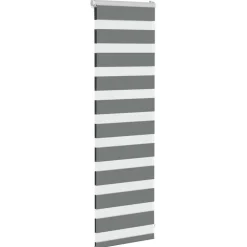 vidaXL Zebra rolgordijn 40x100 cm stofbreedte 35,9 cm donkergrijs