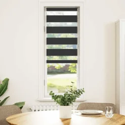 vidaXL Zebra rolgordijn 40x100 cm stofbreedte 35,9 cm zwart