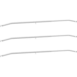 vidaXL Zeildoekbevestiging voor aanhangwagens 3 pcs Zilver 130-210 cm