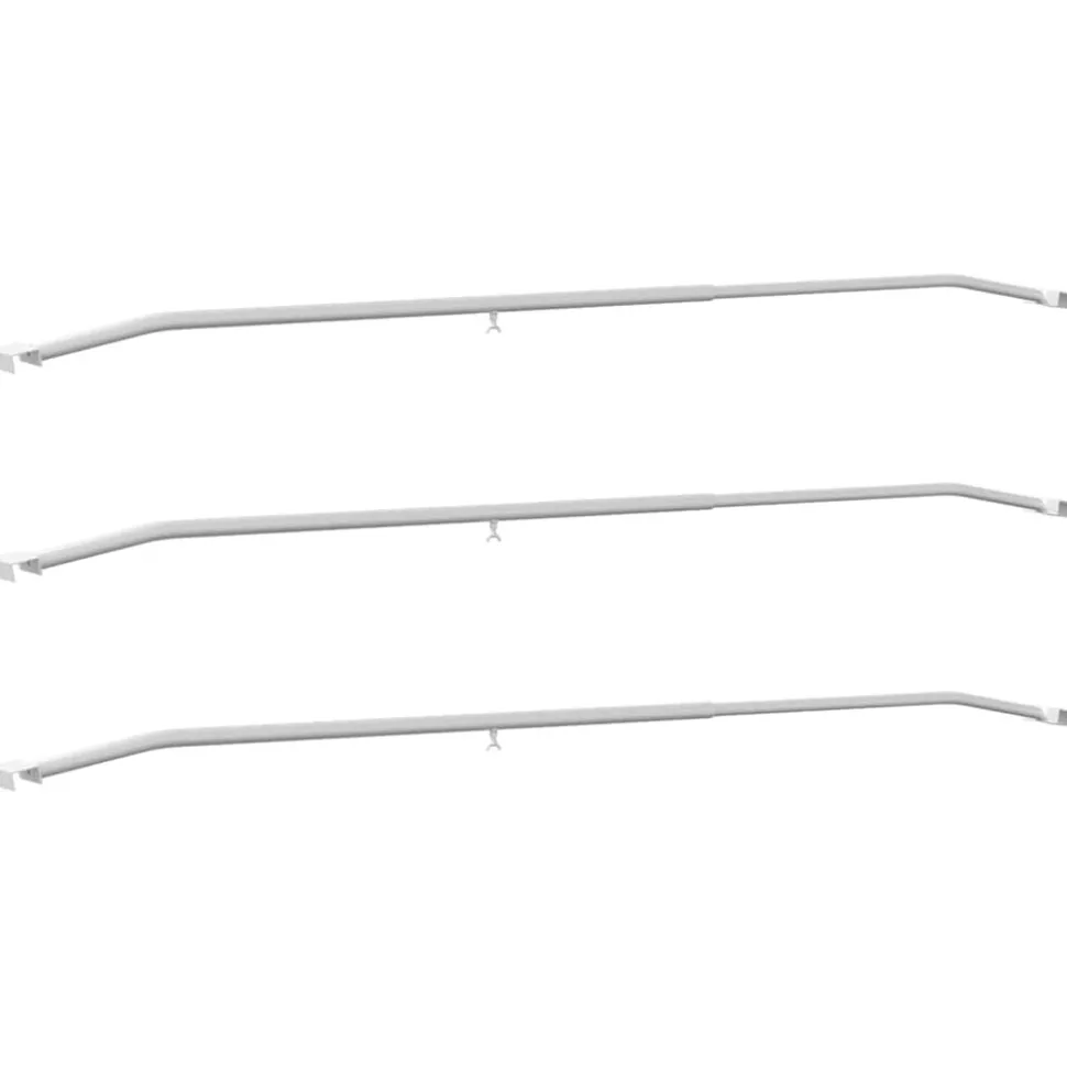 vidaXL Zeildoekbevestiging voor aanhangwagens 3 pcs Zilver 130-210 cm