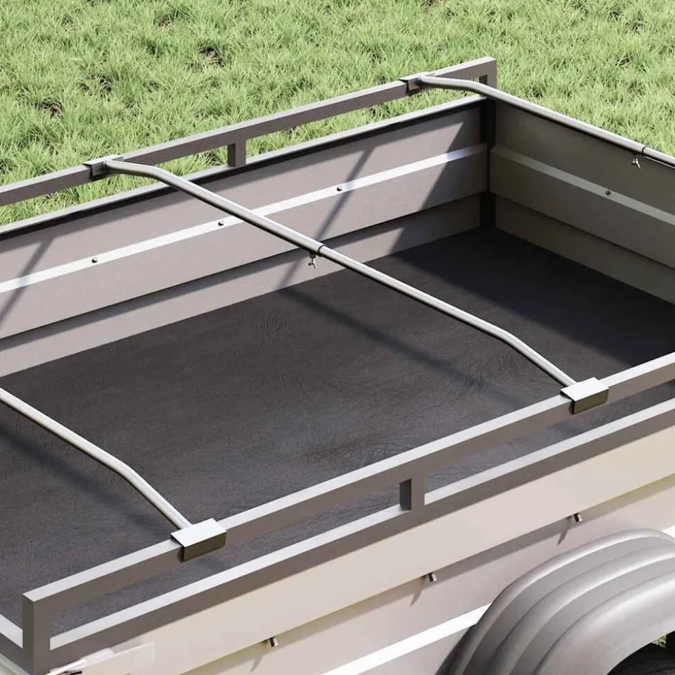 vidaXL Zeildoekbevestiging voor aanhangwagens 3 pcs Zilver 130-210 cm