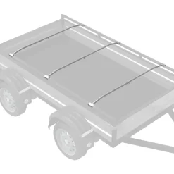 vidaXL Zeildoekbevestiging voor aanhangwagens 3 pcs Zilver 130-210 cm