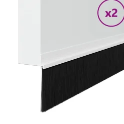 vidaXL Zelfklevende Deurborstels 2 pcs Wit 100 cm Aluminium Legering