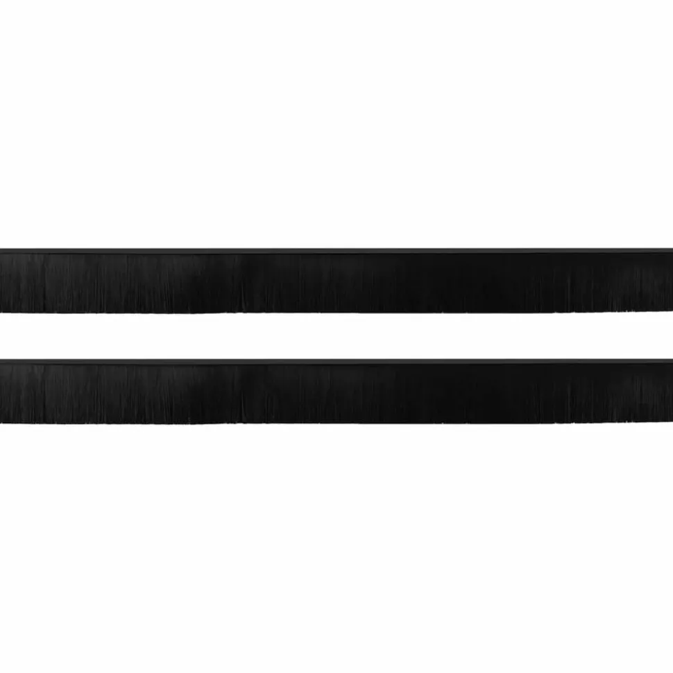 vidaXL Zelfklevende Deurborstels 2 pcs Zwart 100 cm Aluminium Legering