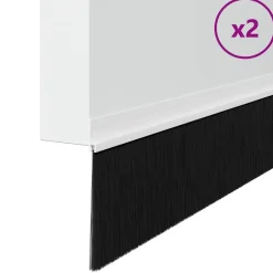 vidaXL Zelfklevende Deurborstels 2 pcs Wit 100 cm Aluminium Legering