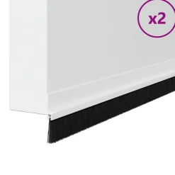 vidaXL Zelfklevende Deurborstels 2 pcs Wit 100 cm Aluminium Legering