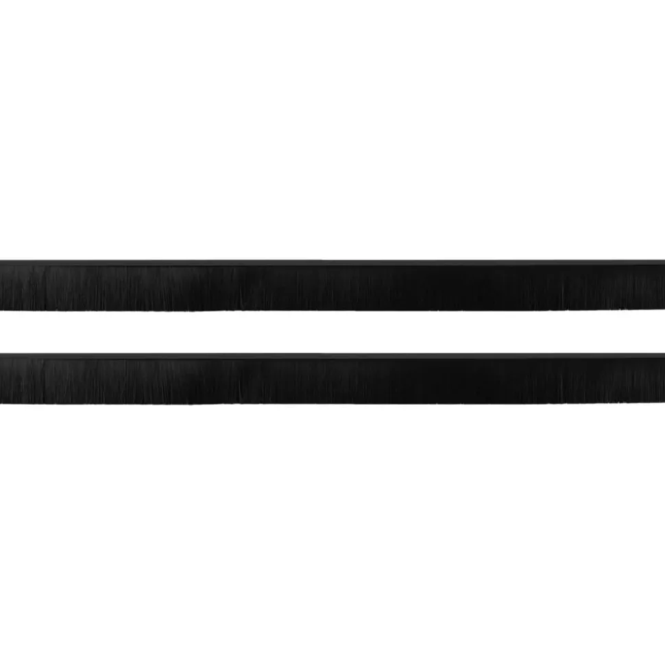vidaXL Zelfklevende Deurborstels 2 pcs Zwart 100 cm Aluminium Legering