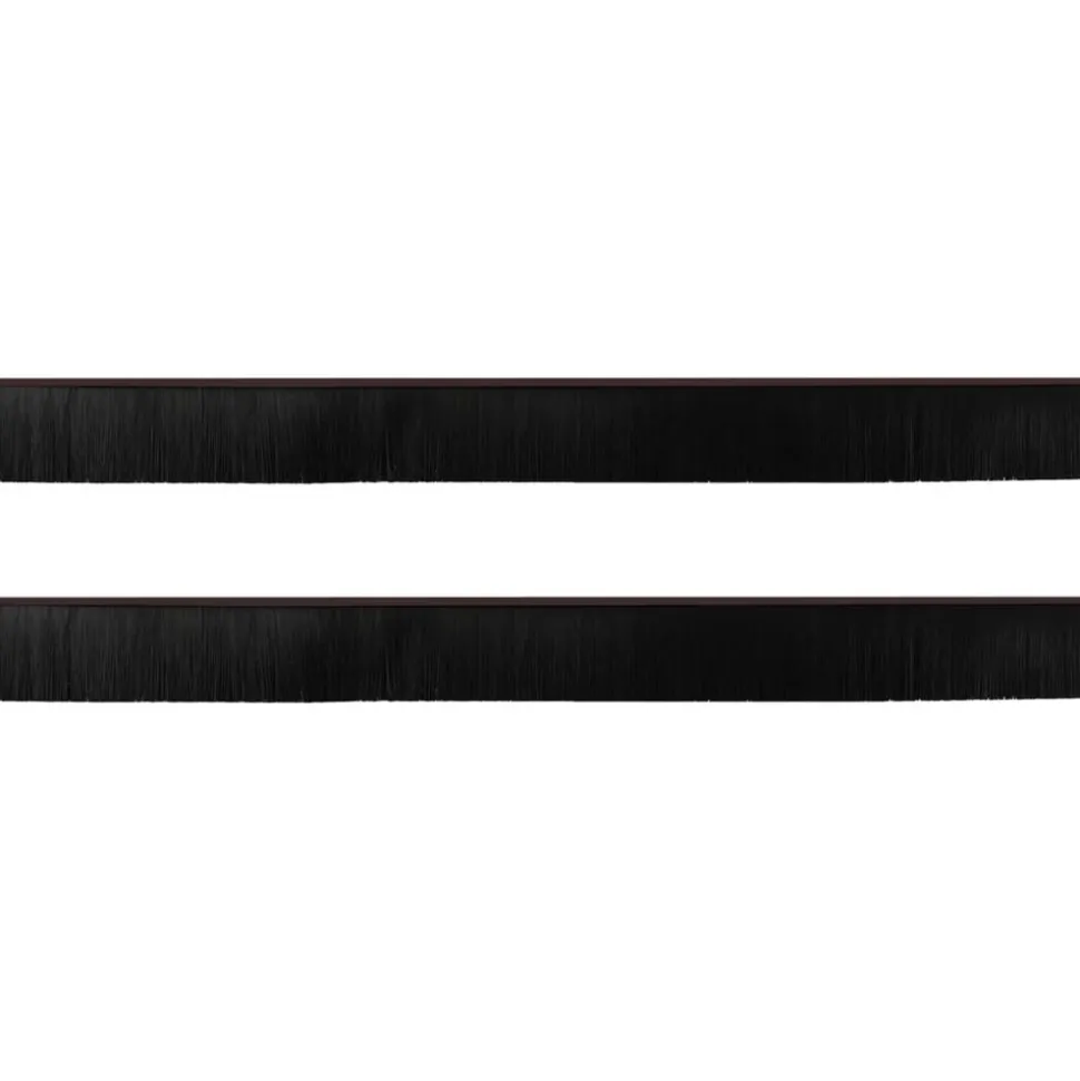 vidaXL Zelfklevende Deurborstels 2 pcs Bruin 100 cm Aluminium Legering