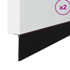 vidaXL Zelfklevende Deurborstels 2 pcs Bruin 100 cm Aluminium Legering
